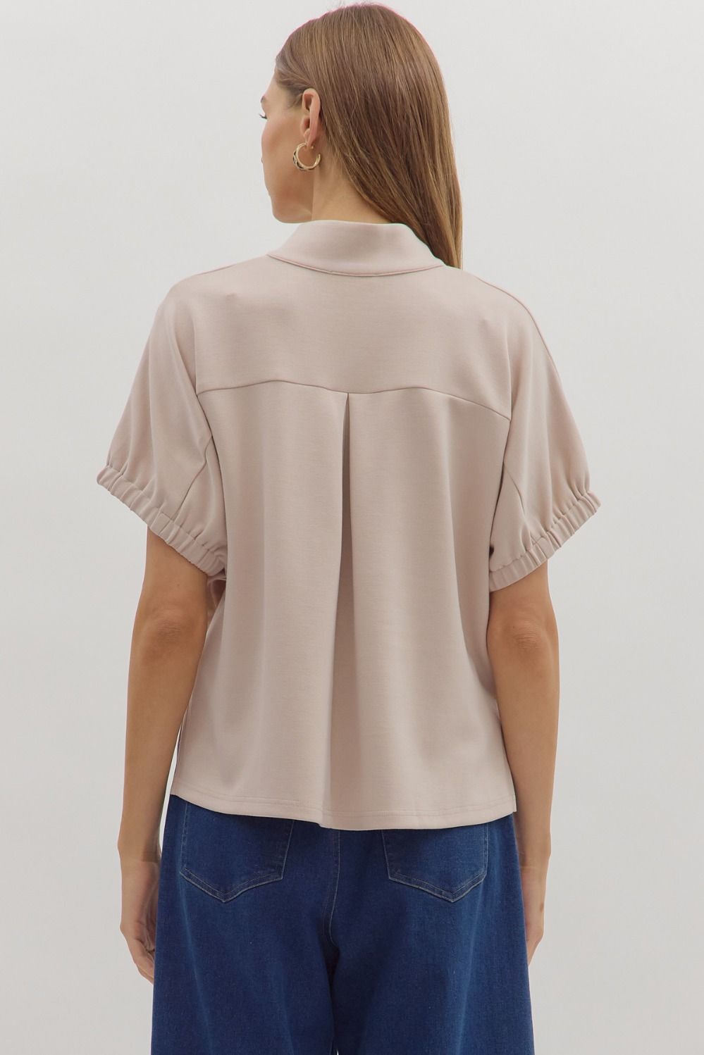 Knit Short-Sleeve Top