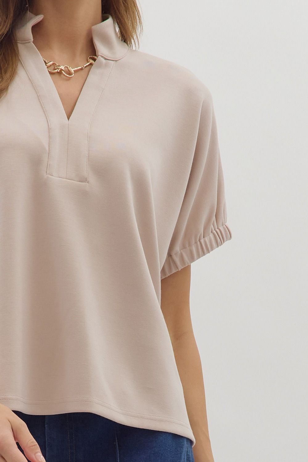 Knit Short-Sleeve Top