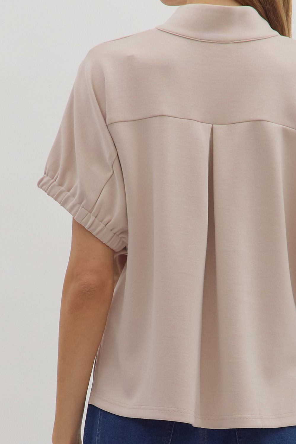 Knit Short-Sleeve Top