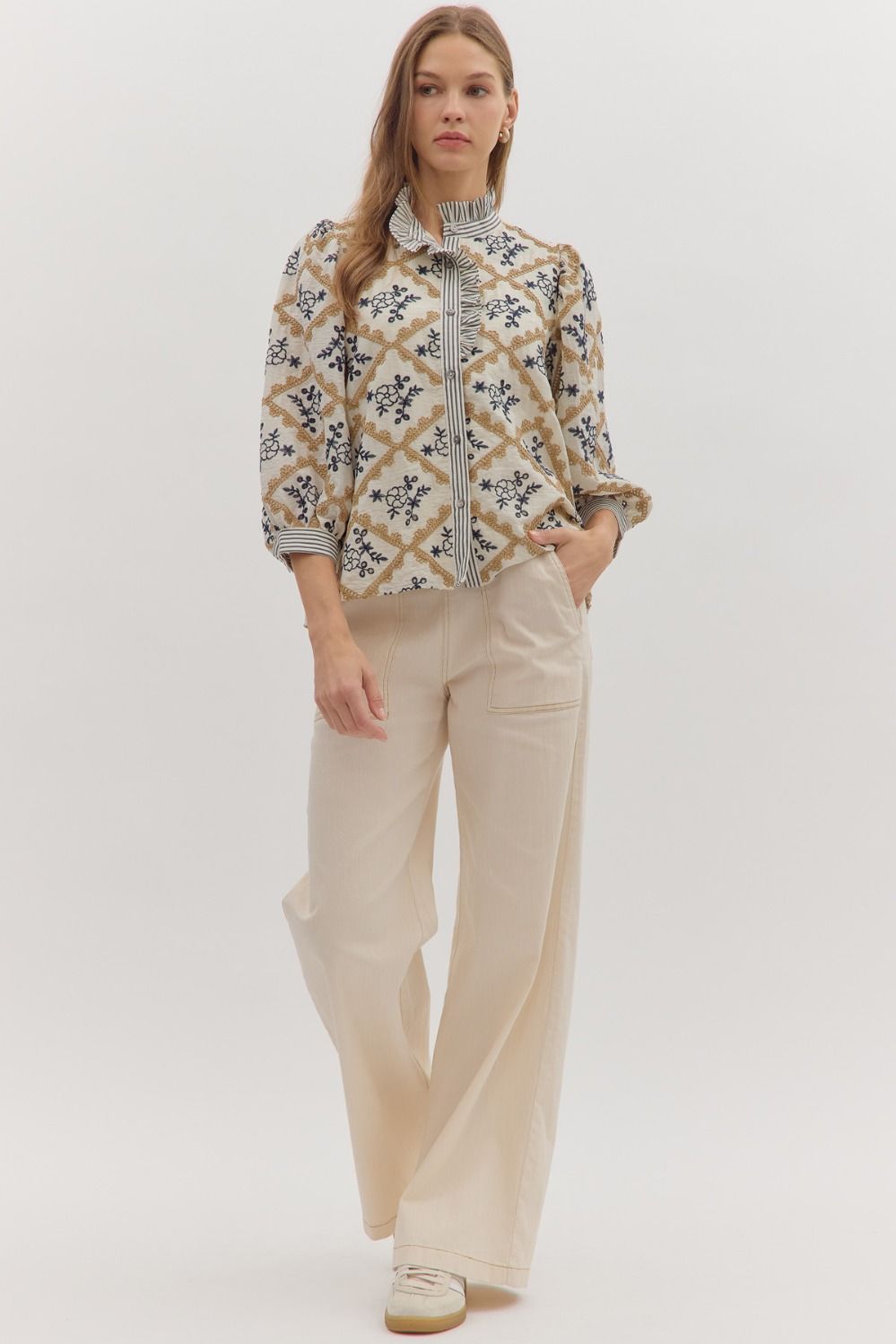 Floral Embroidered Top