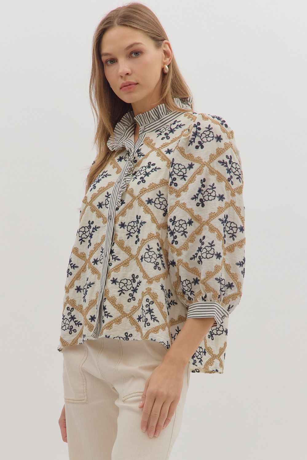 Floral Embroidered Top