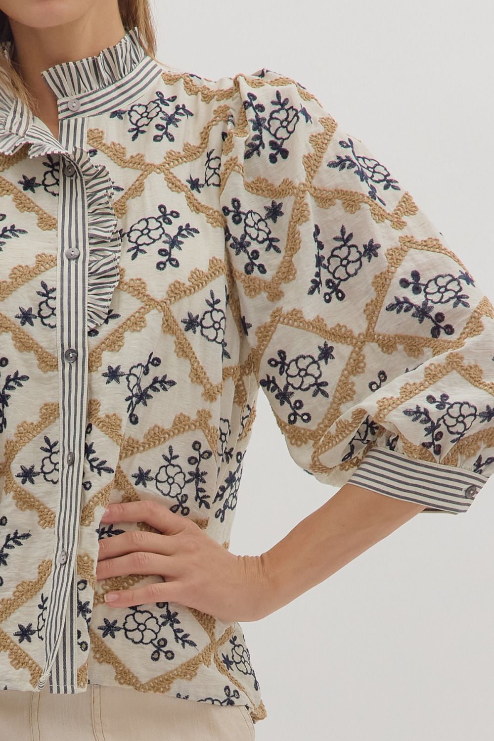 Floral Embroidered Top