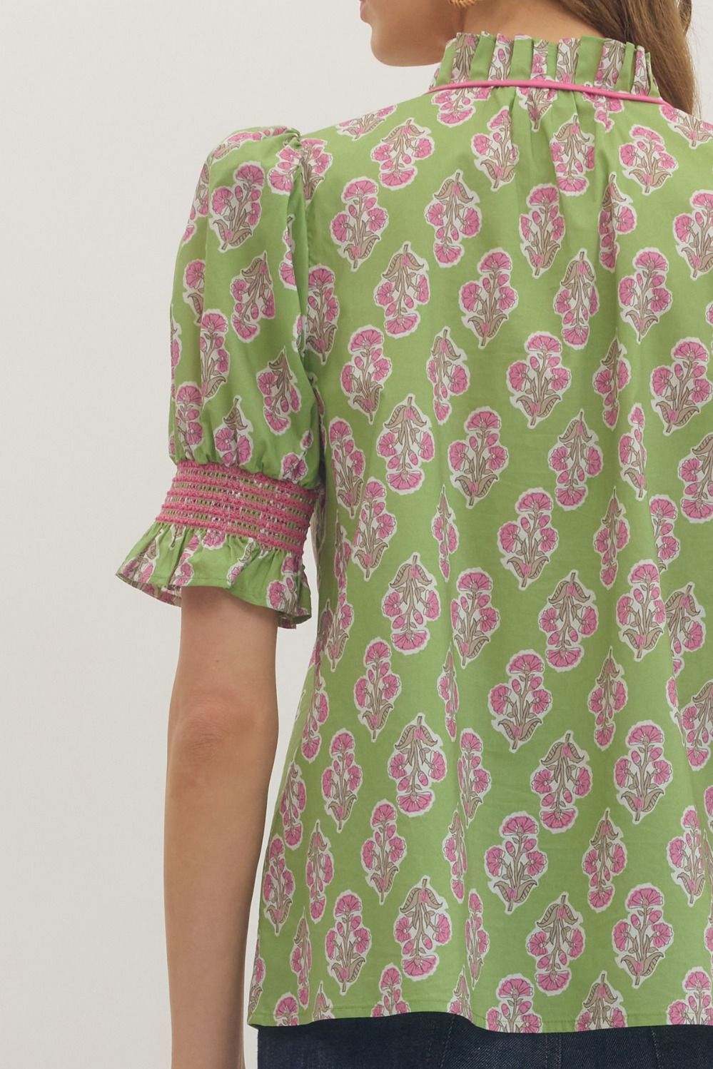 Botanical Short Sleeve Button Up