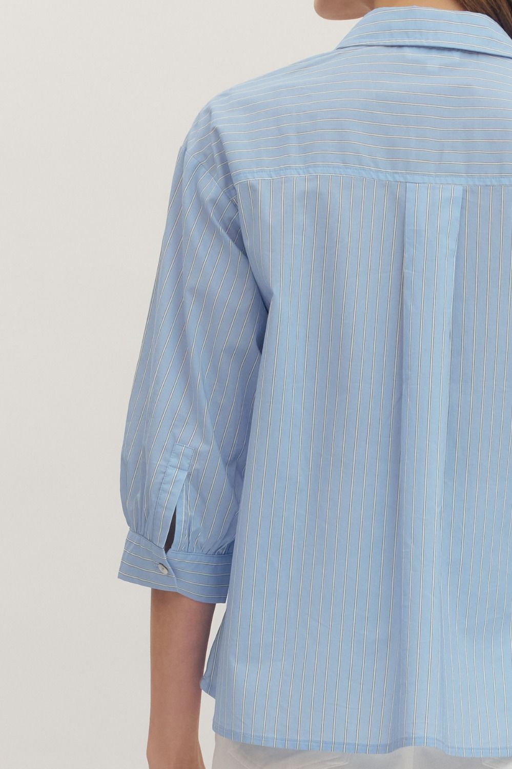 Blue Striped Popover