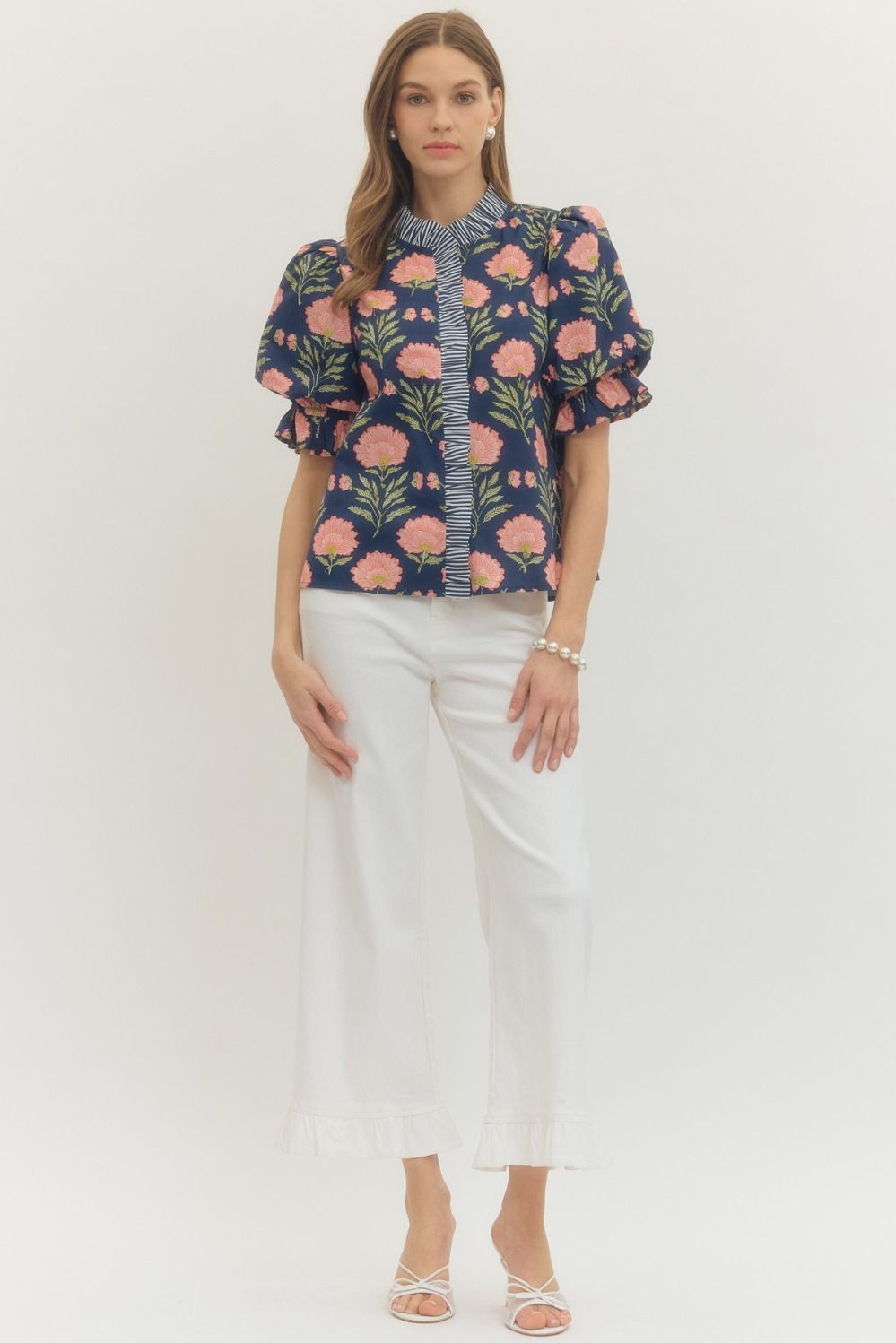 Floral Puff Sleeve Top