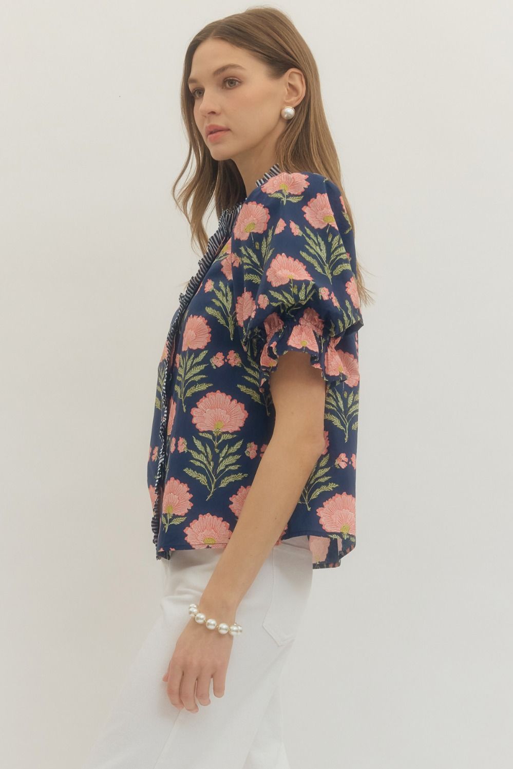 Floral Puff Sleeve Top