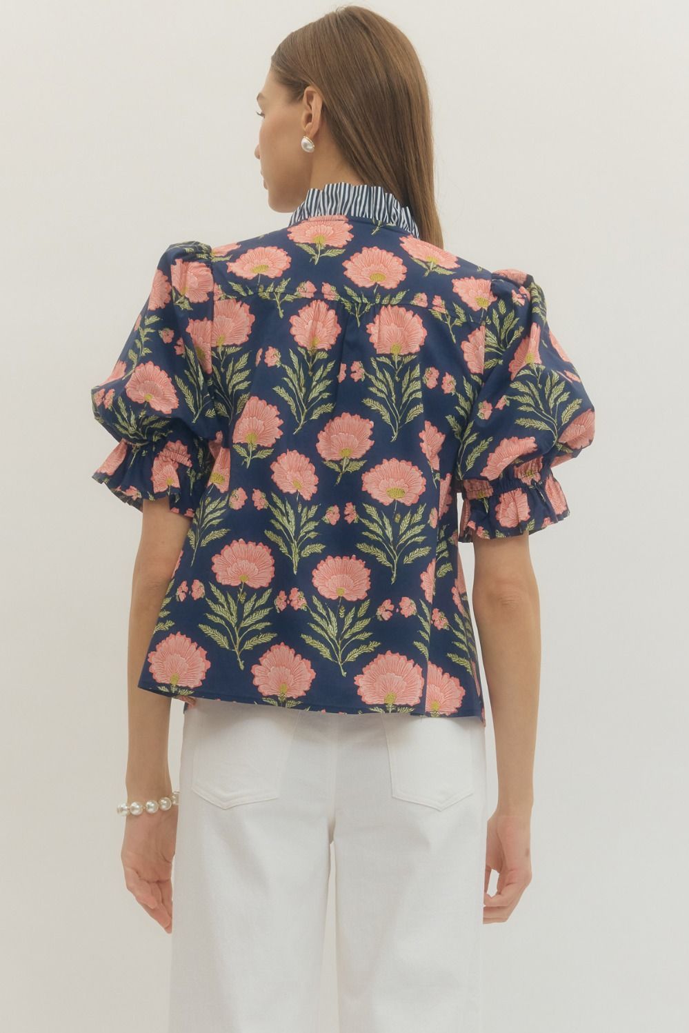Floral Puff Sleeve Top