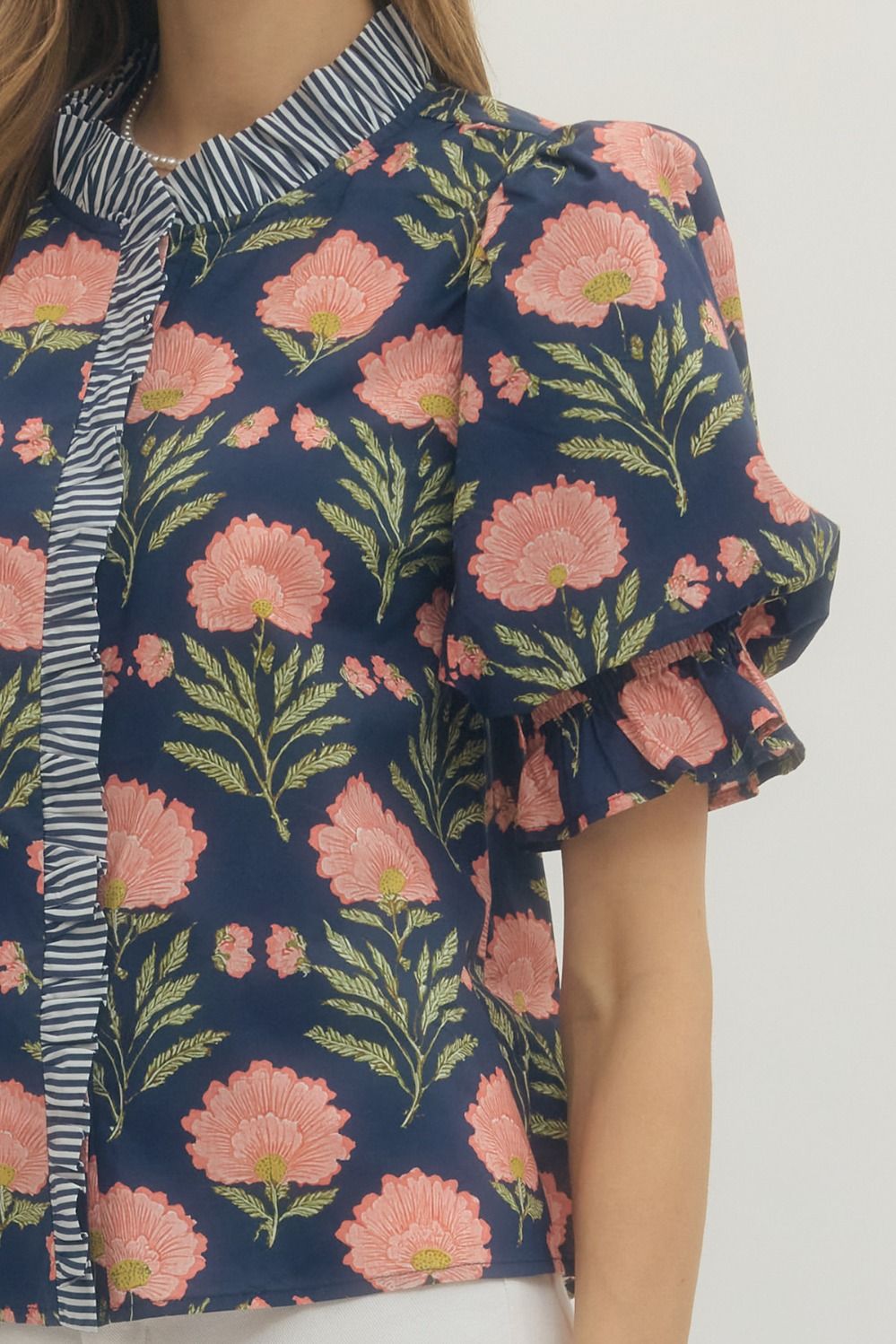 Floral Puff Sleeve Top
