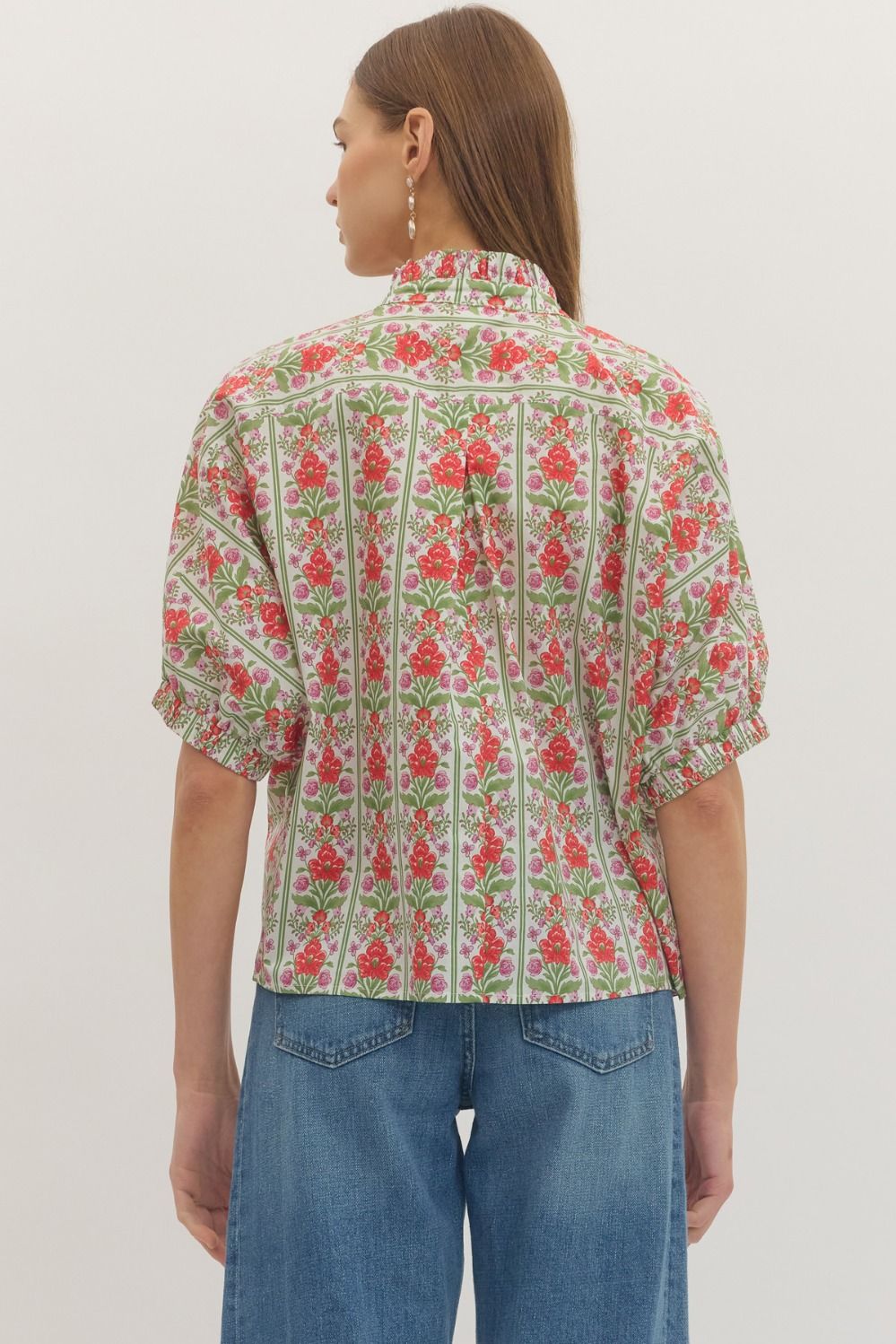 Floral Button Up Top