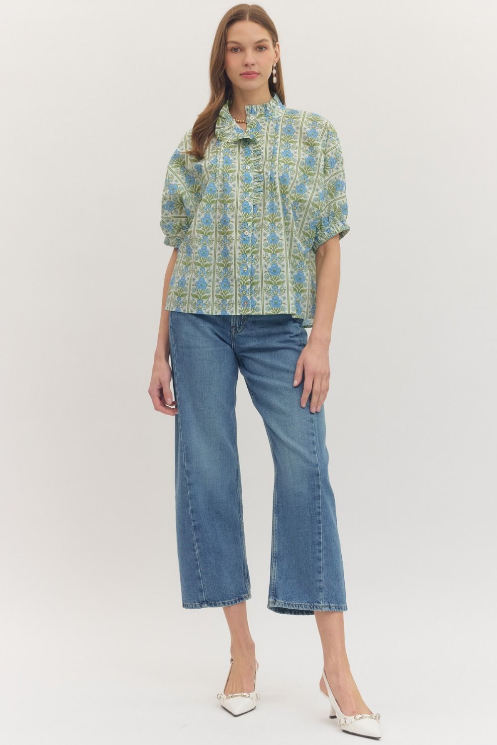 Botanical Dolman Sleeve Top