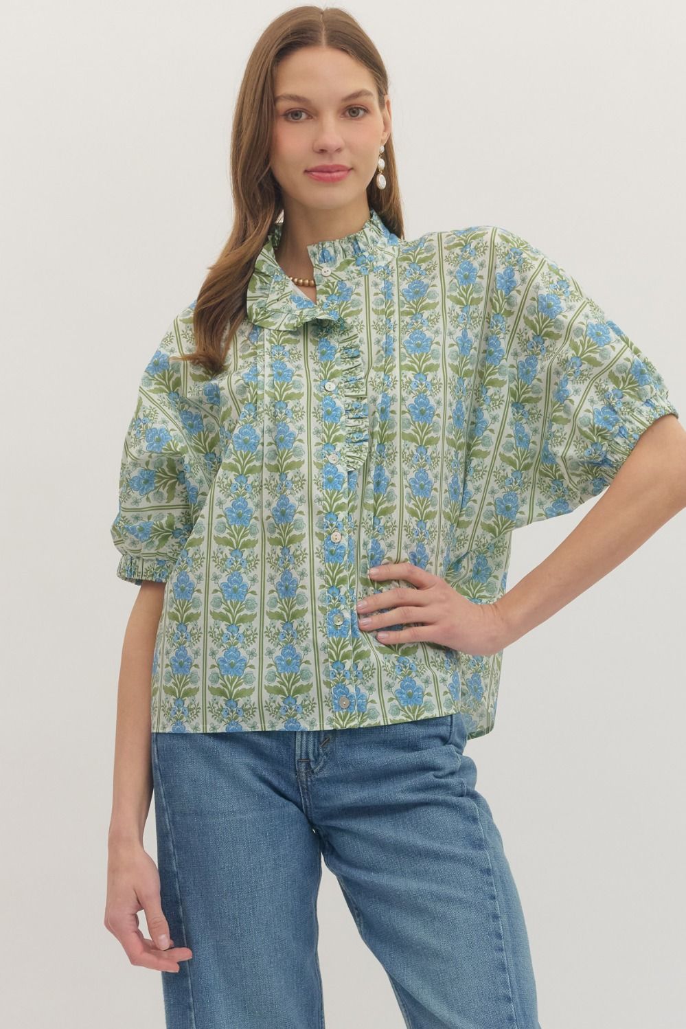 Botanical Dolman Sleeve Top