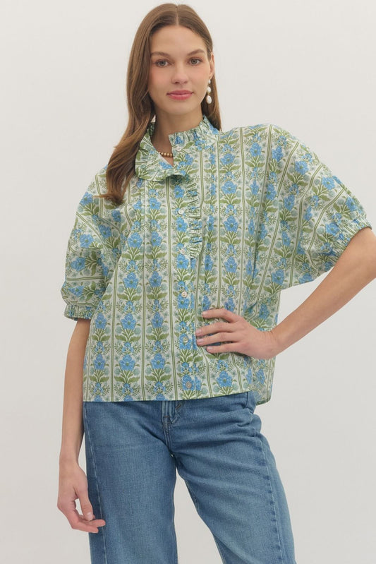 Botanical Dolman Sleeve Top
