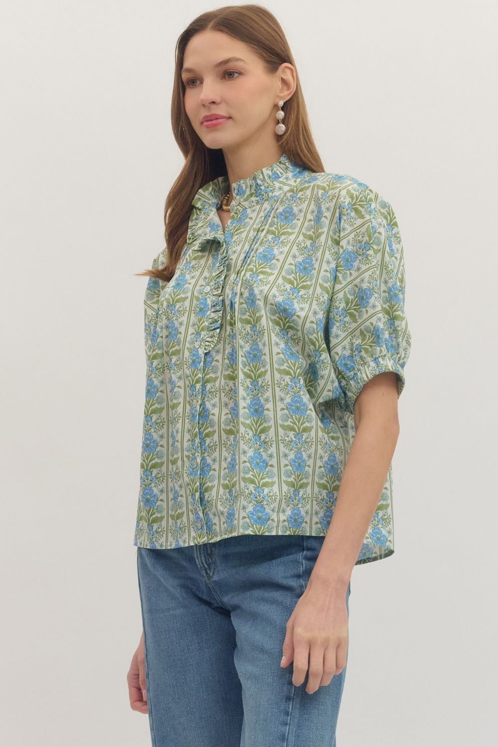 Botanical Dolman Sleeve Top