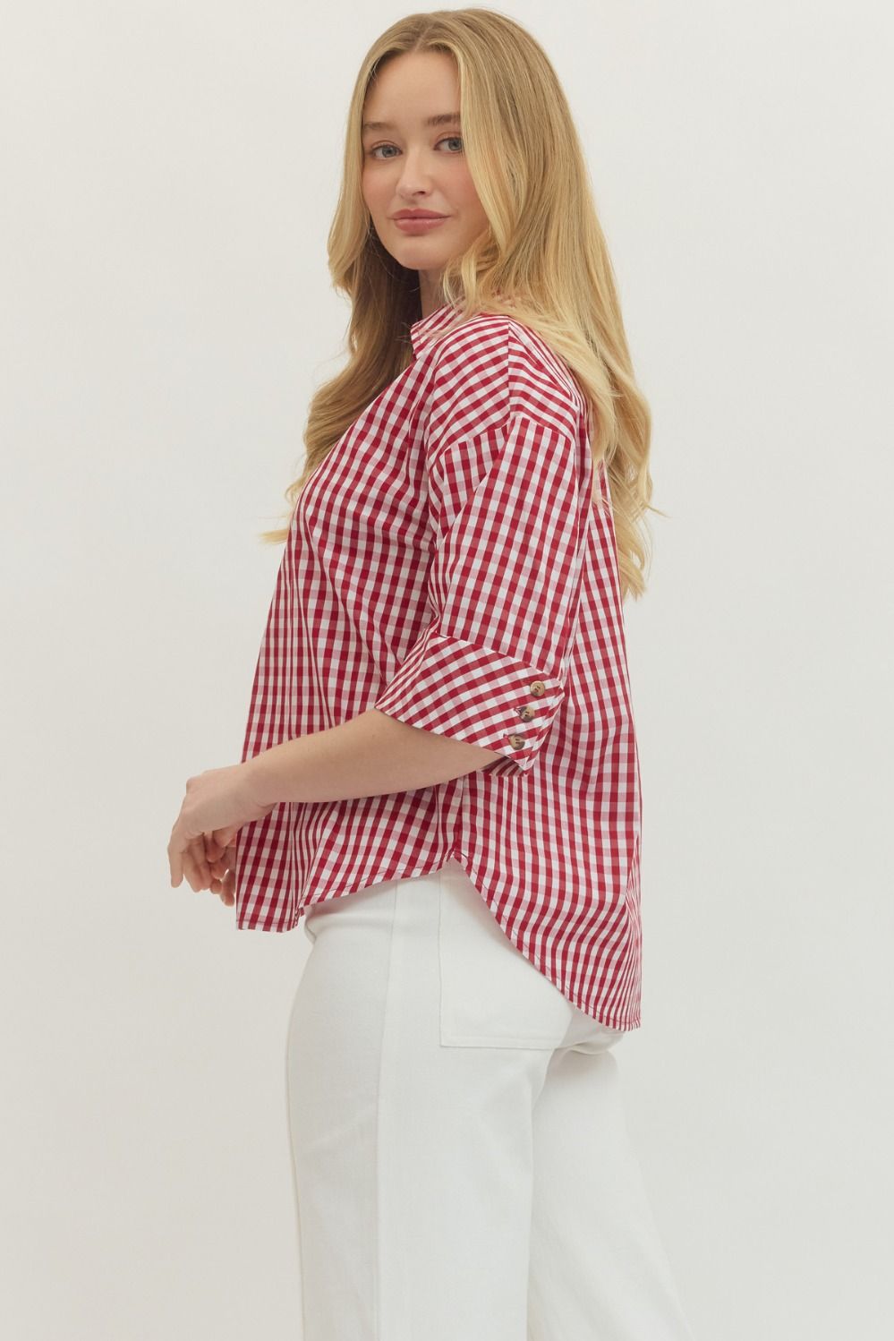 Red Gingham Top
