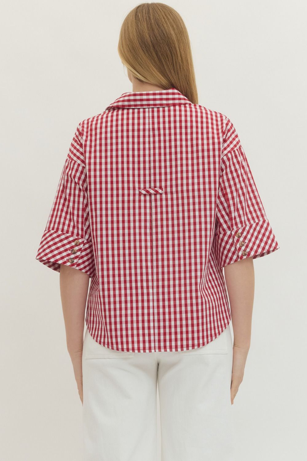 Red Gingham Top