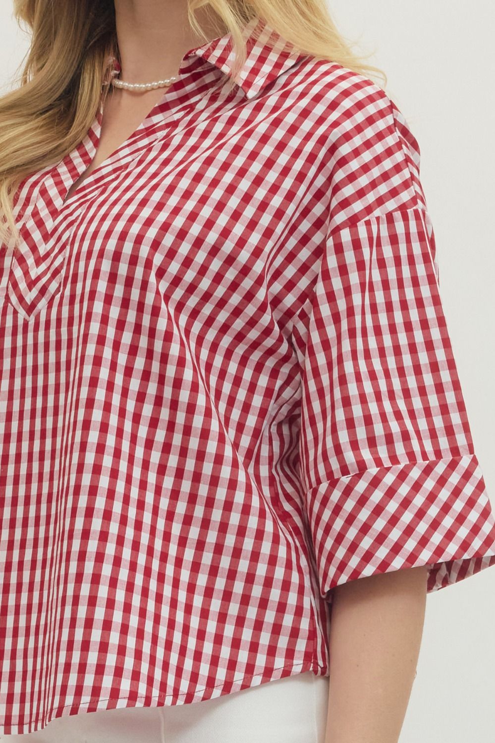 Red Gingham Top
