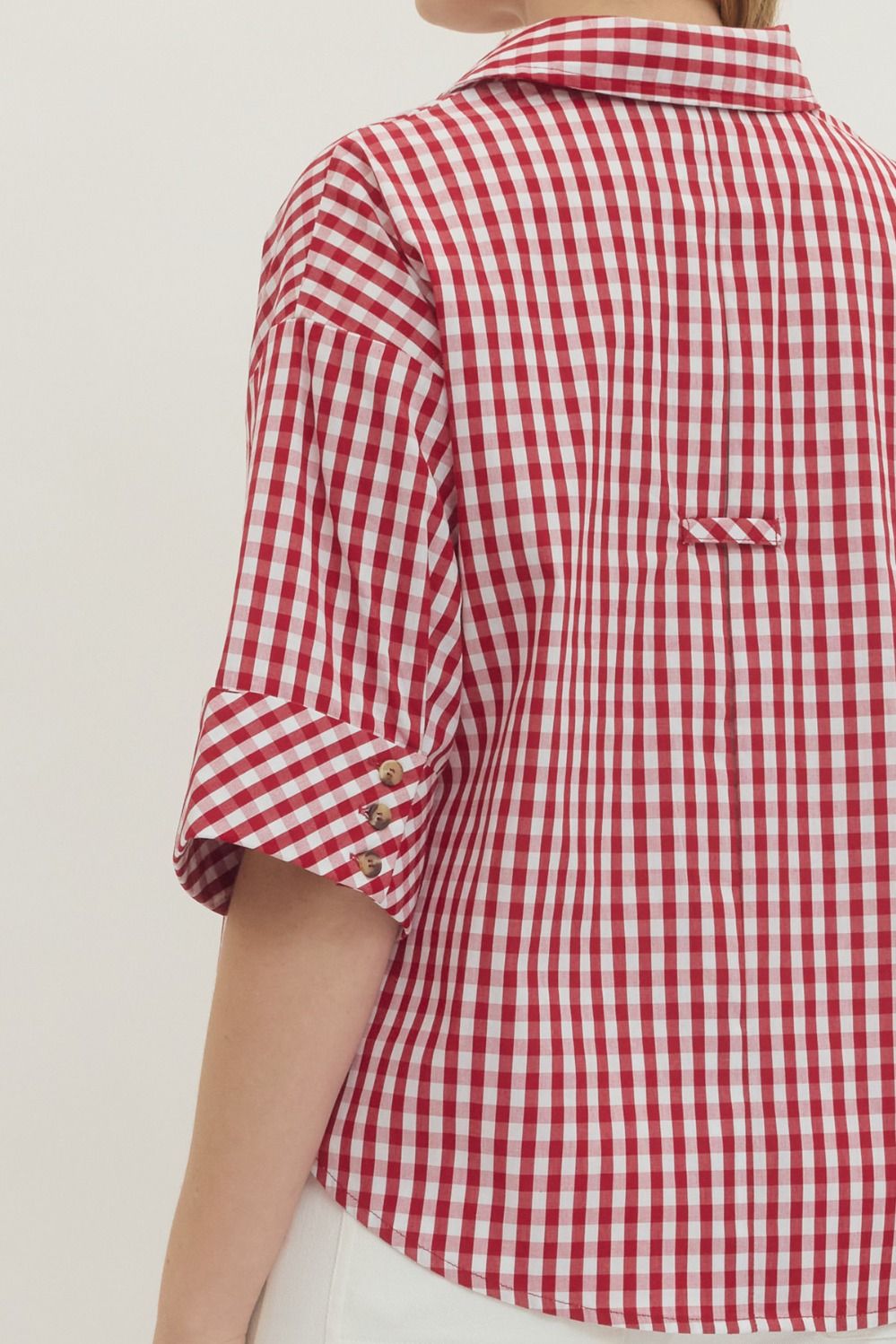 Red Gingham Top
