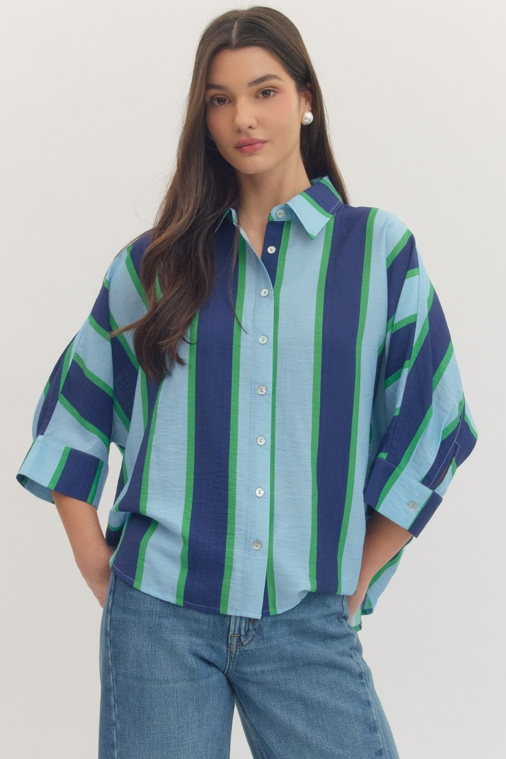 Striped Dolman Top