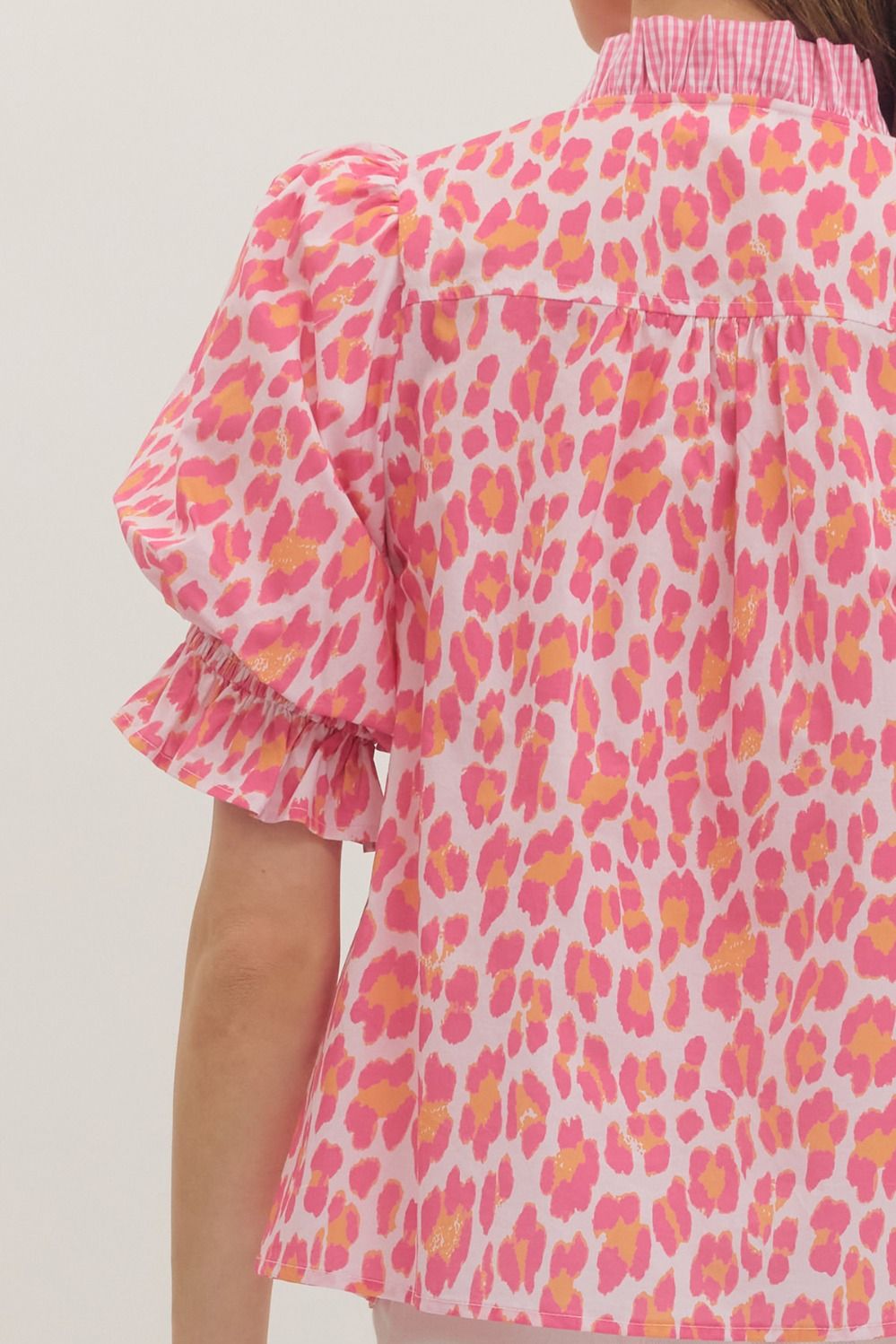 Leopard Puff Sleeve Top