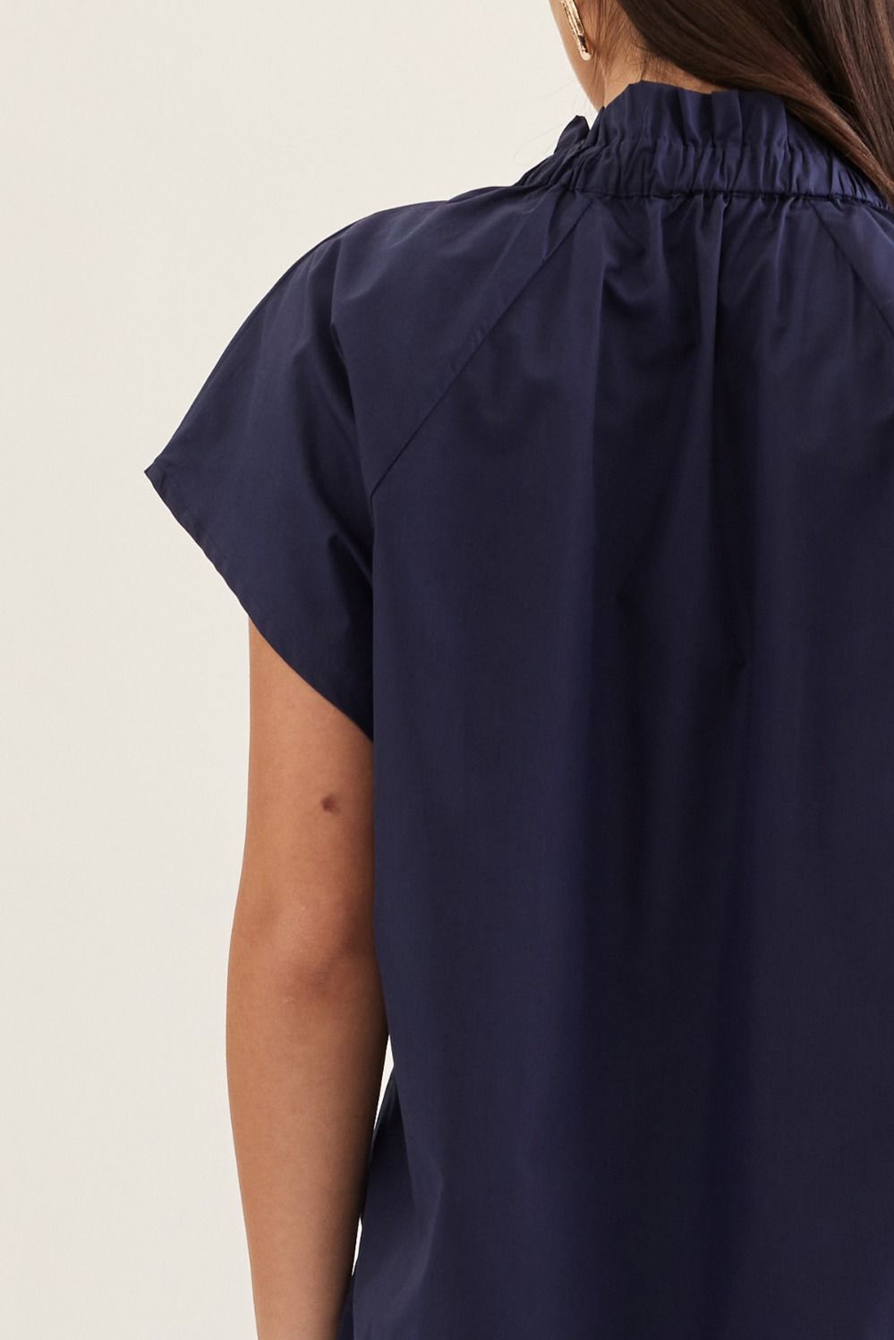 Ruffle Mock Neck Top